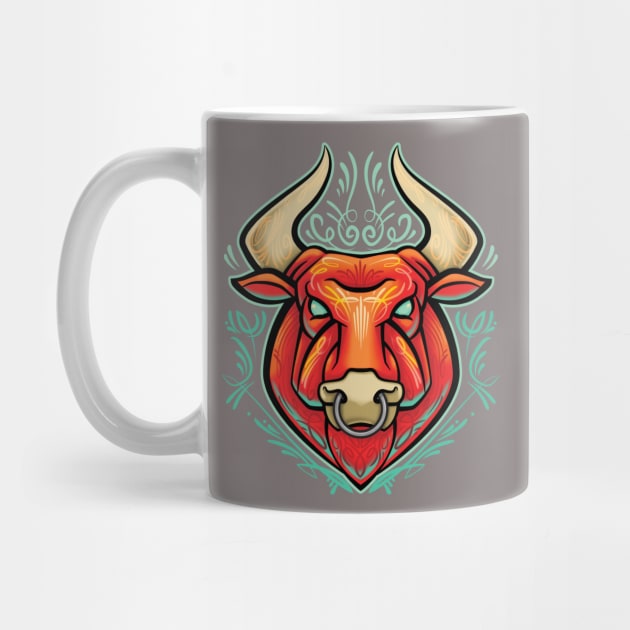 Pinstriped Bull by Mattocks Design